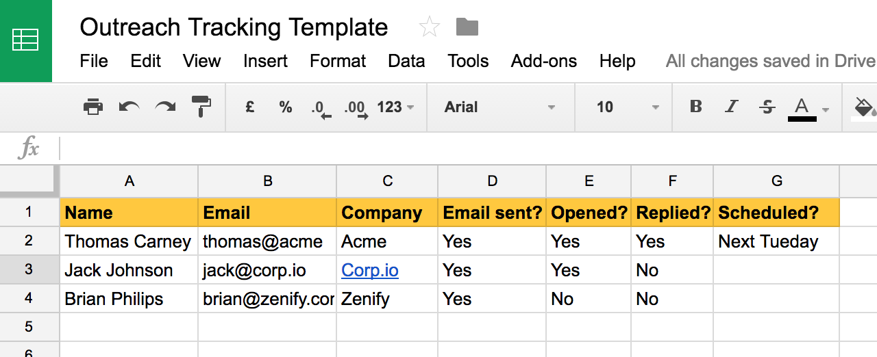 outreach template